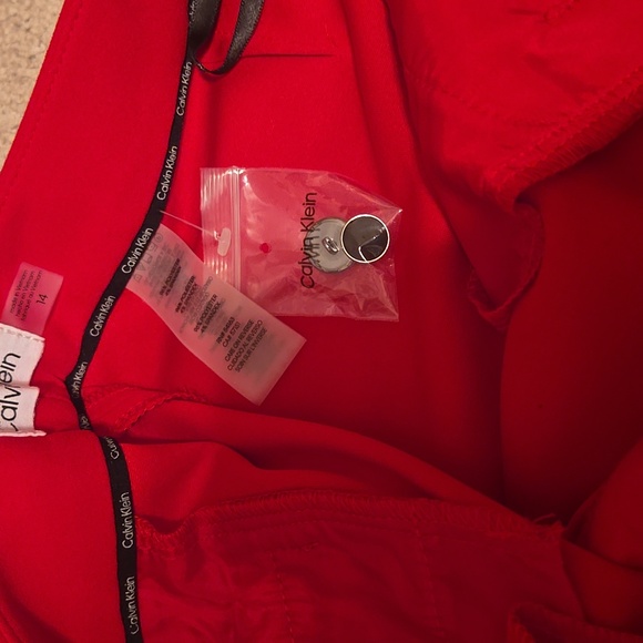 Women's CK Red Suit Pants - Picture 5 of 6